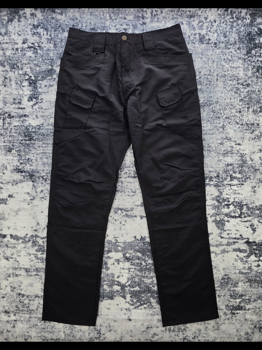 Men's Black Tactical Cargo Pants Ripstop Multi Pocket Utility Work Pants Size M